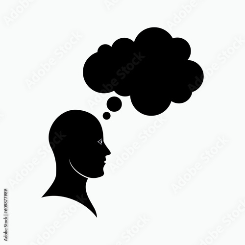 Dream Icon. Imagine Symbol - Vector.    
