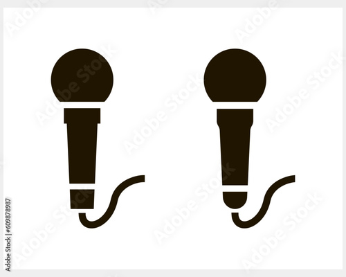 Stencil microphone icon Mic clipart Vector stock illustration EPS 10