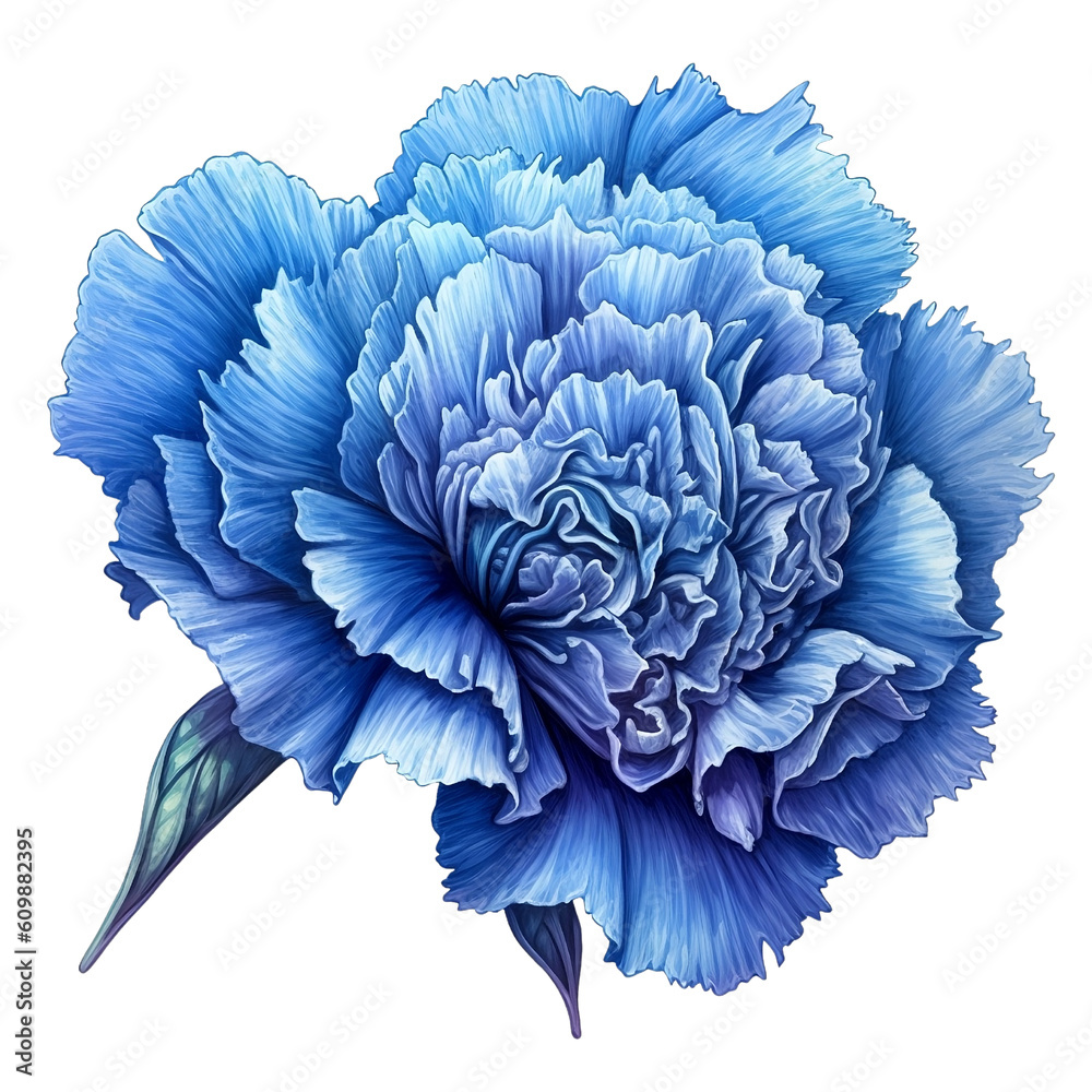 Colorful Carnation botanical illustration clip arts | AI generate | no background png