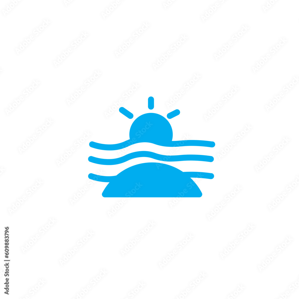 Ocean Sea Beach Solid Icon Ocean Sea Beach Solid Icon