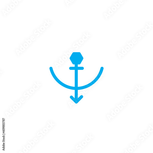 Free Download Sea Anchor Beach Solid Icon - GFXLoad