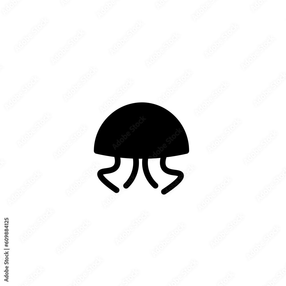 Jellyfish Ocean Sea Solid Icon Jellyfish Ocean Sea Solid Icon