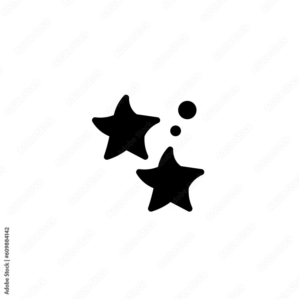 Obraz premium Fish Sea Starfish Solid Icon