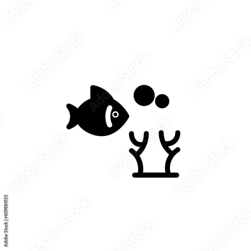 Fish Sea Water Solid Icon