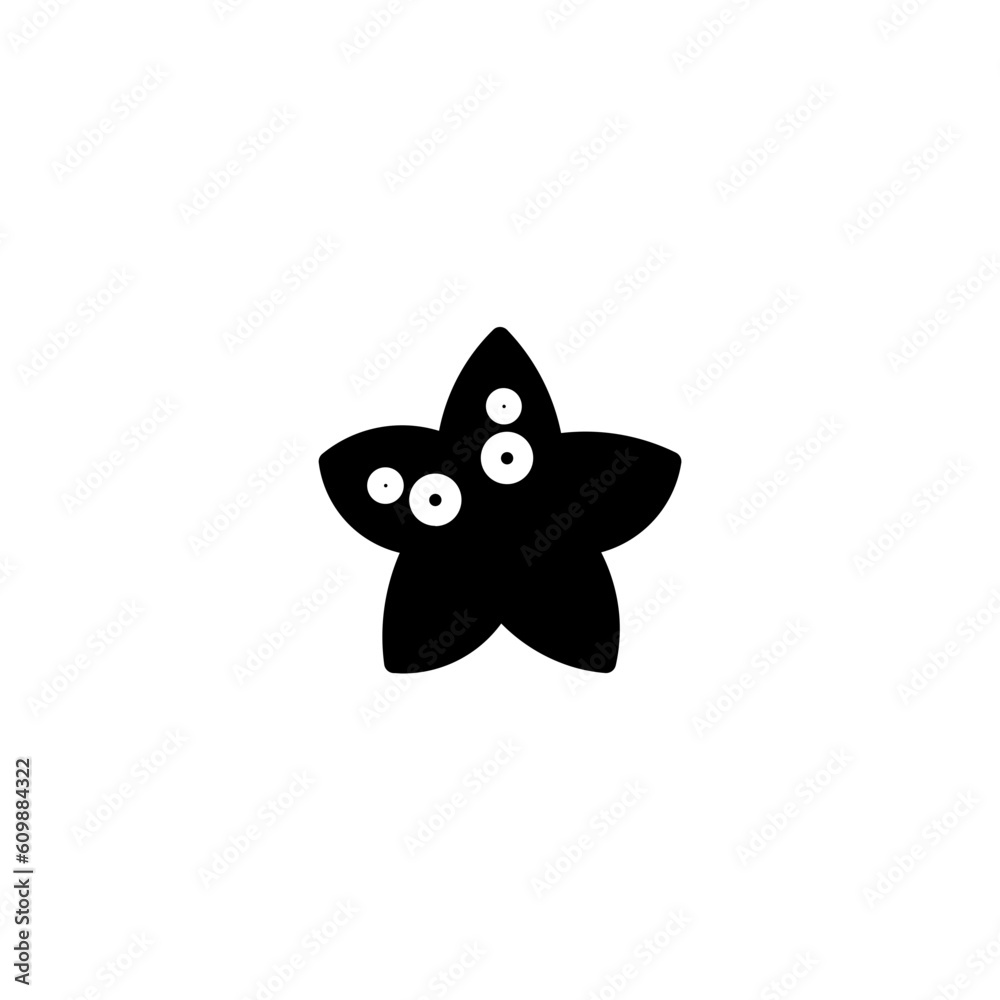 Obraz premium Ocean Sea Star Solid Icon