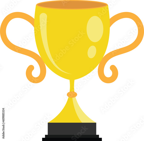 gold trophy cup vector image or clipart