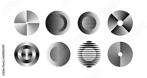 Design spiral line drawing backdrop. Abstract monochrome background. Vector-art illustration. No gradient, Trendy design element for the frame, round logo, sign, symbol, web, prints, and posters