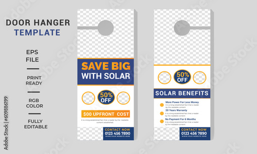 solar door Door Hanger template design,hotel knob design,Premium solar door hanger template