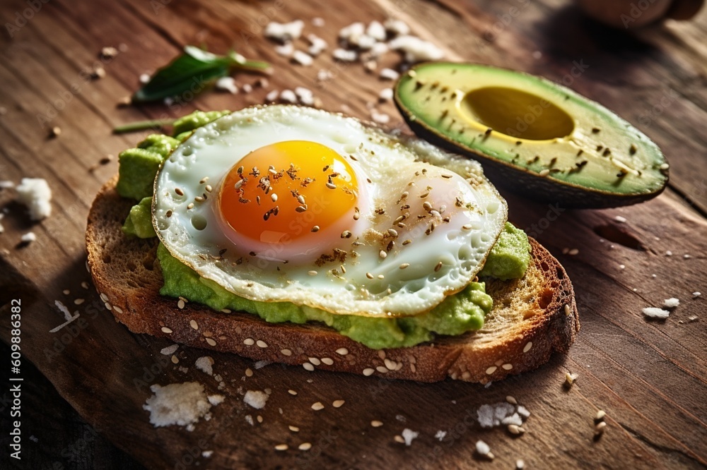 Avocado toast with egg Avocado toast with egg