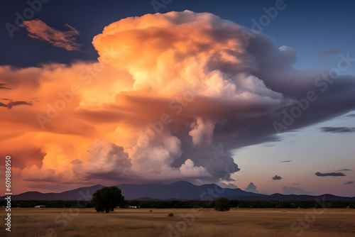 Dramatic Clouds in New Mexico Landscape