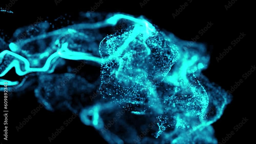 magic particles fluid splash slow motion background with glow digital effect concept magic particles fluid splash slow motion background with glow digital effect concept