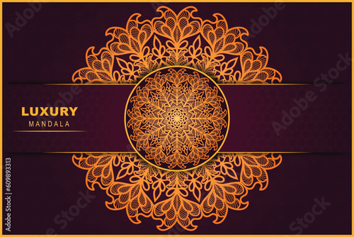 Luxury vector symbol ornamental mandala background premium geometric colorful pattern design template.