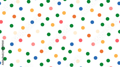 Simple seamless pattern with colorful dots. Repeating background.
