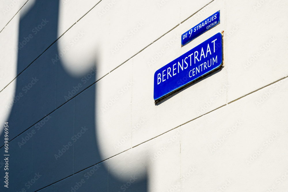 Berenstraat Street Sign in Amsterdam, The Netherlands. Berenstraat is one of 9 streets that form the