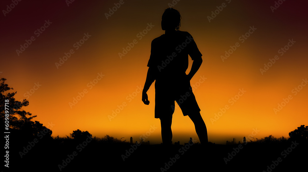 silhouette of a sport person