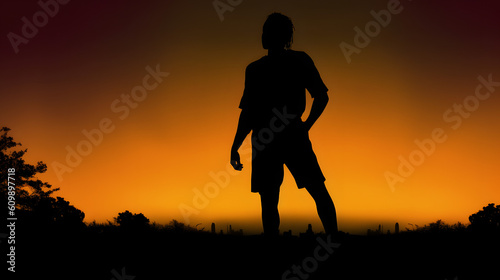 silhouette of a sport person