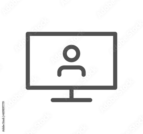 Business people related icon outline and linear vector.