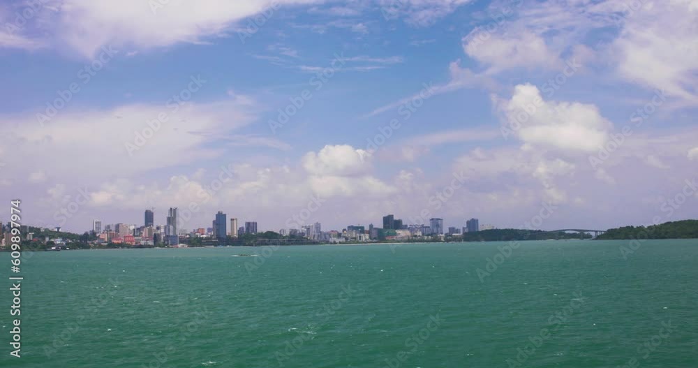 Beautiful Scenic View of Sihanoukville in Cambodia from Aboard a Cruise Ship. Beautiful Scenic View of Sihanoukville in Cambodia from Aboard a Cruise Ship.
