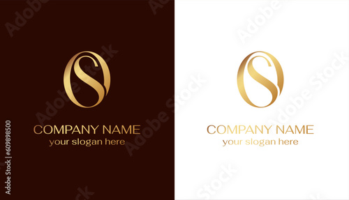 OS logo or SO monogram. OS letter logo template elements. personal monogram. Vector elegant logo.