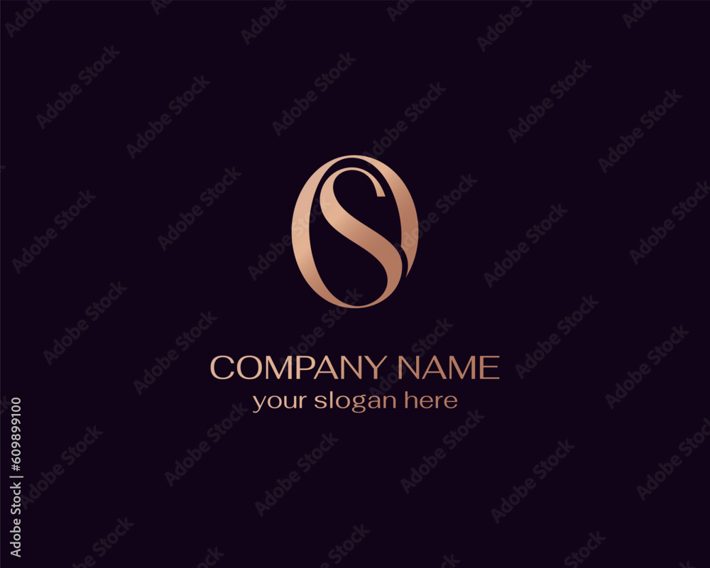 OS logo or SO monogram. OS letter logo template elements. personal monogram. Vector elegant logo.