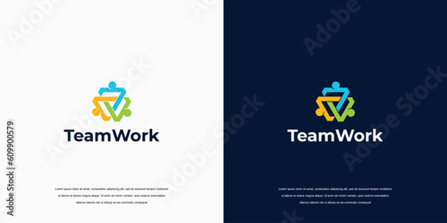 creative community logo, teamwork logo design inspiration