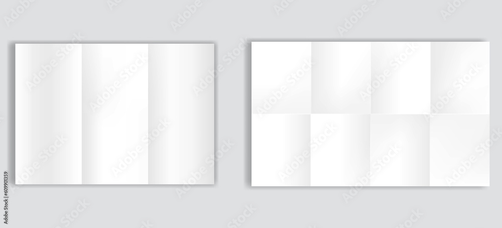 Obraz premium realistic empty paper folded isolated - 3d illustration