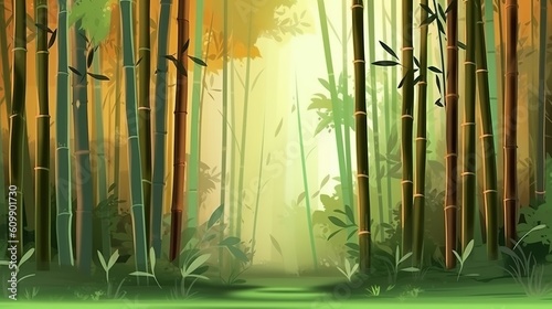 World bamboo day background banner poster with white bamboo on september 18 th  Generative Ai