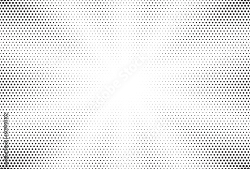 Halftone gradient sun rays pattern. abstract halftone vector dots background. monochrome dots pattern. pop art, comic small dots. star rays halftone poster. shine, explosion. sunrise rays background.