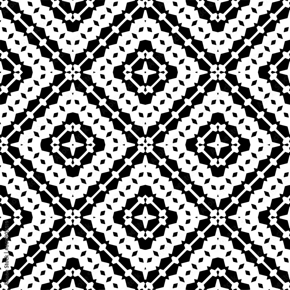Vector monochrome pattern, Abstract texture for fabric print, card, table cloth, furniture, banner, cover, invitation, decoration, wrapping.seamless repeating pattern. Black  color.