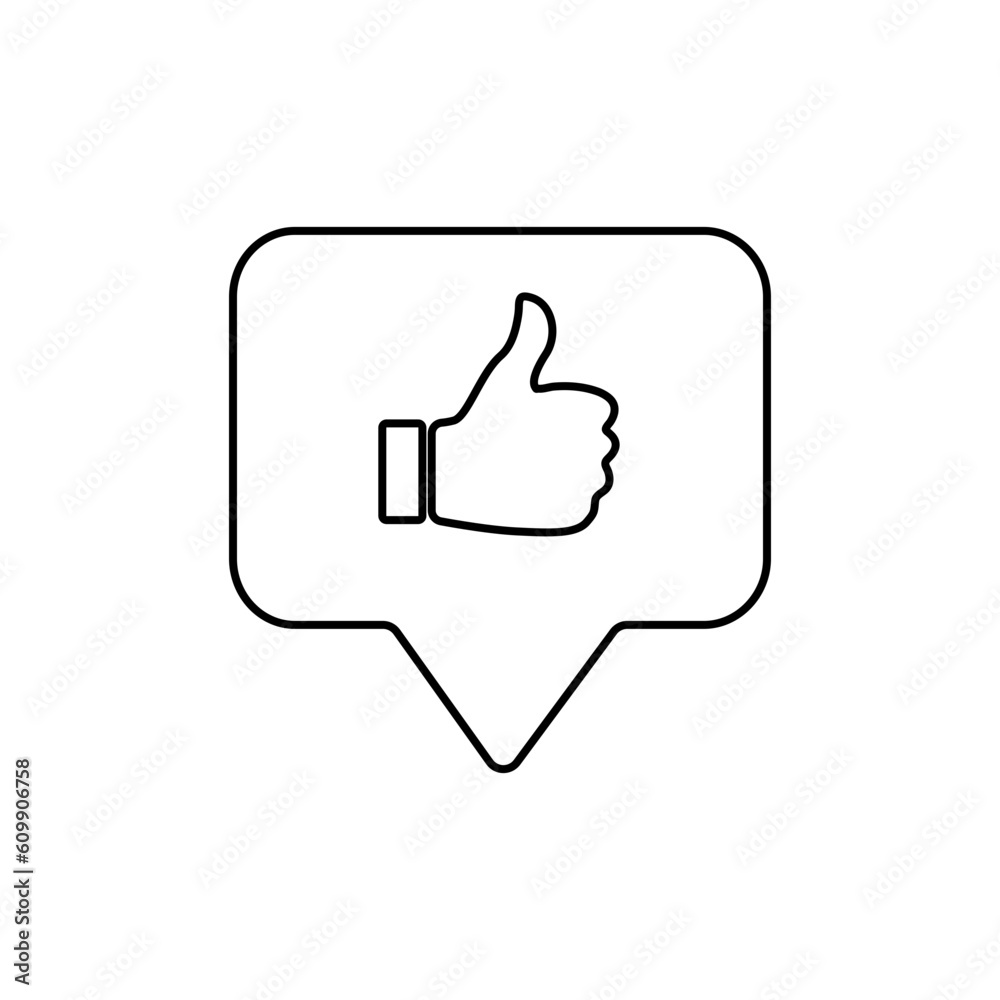 Social media like line vector icon. Editable Stroke. Best for graphic design and digital poster. Social media like line vector icon. Editable Stroke. Best for graphic design and digital poster.