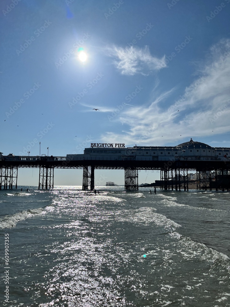 Brighton pier and the sea