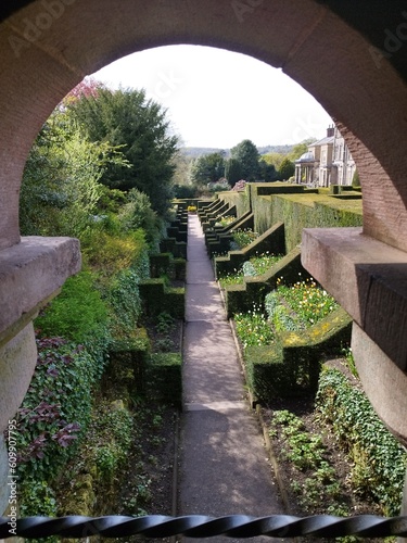 View through archway photo