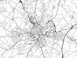 Vector road map of the city of  Plauen in Germany on a white background.