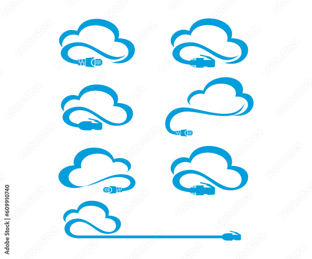 set of ethernet cable with cloud set of ethernet cable with cloud