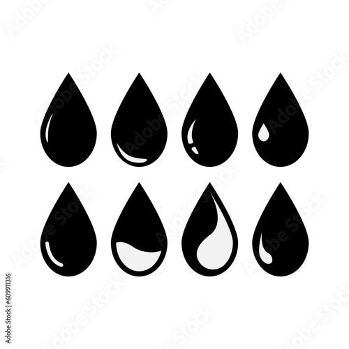water set icon. flat design illustration vector. black isolated on white background