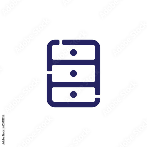 vector illustration icon cabinet 3 drawer
