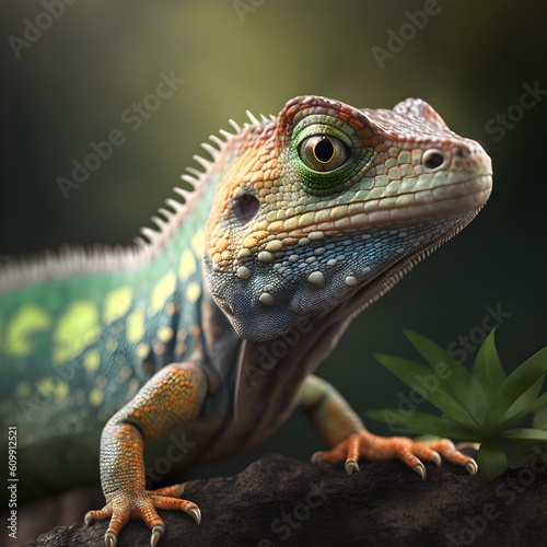 iguana on a branch