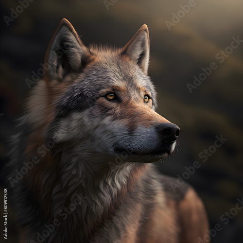 portrait of a wolf