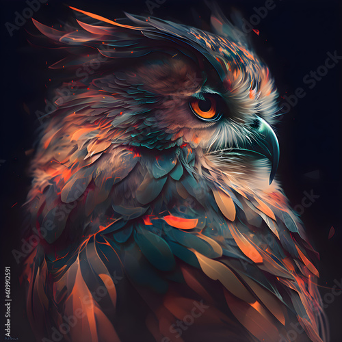  A colorful owl portrait
