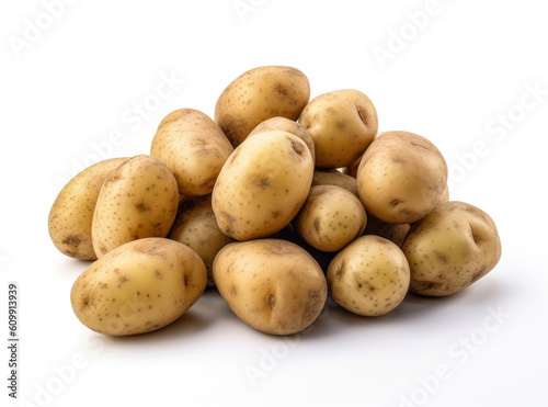 Young potatoes isolated on a white background