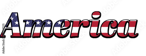 America - American Flag color - female name - ideal for websites, emails, presentations, greetings, banners, cards, books, t-shirt, sweatshirt, prints	
