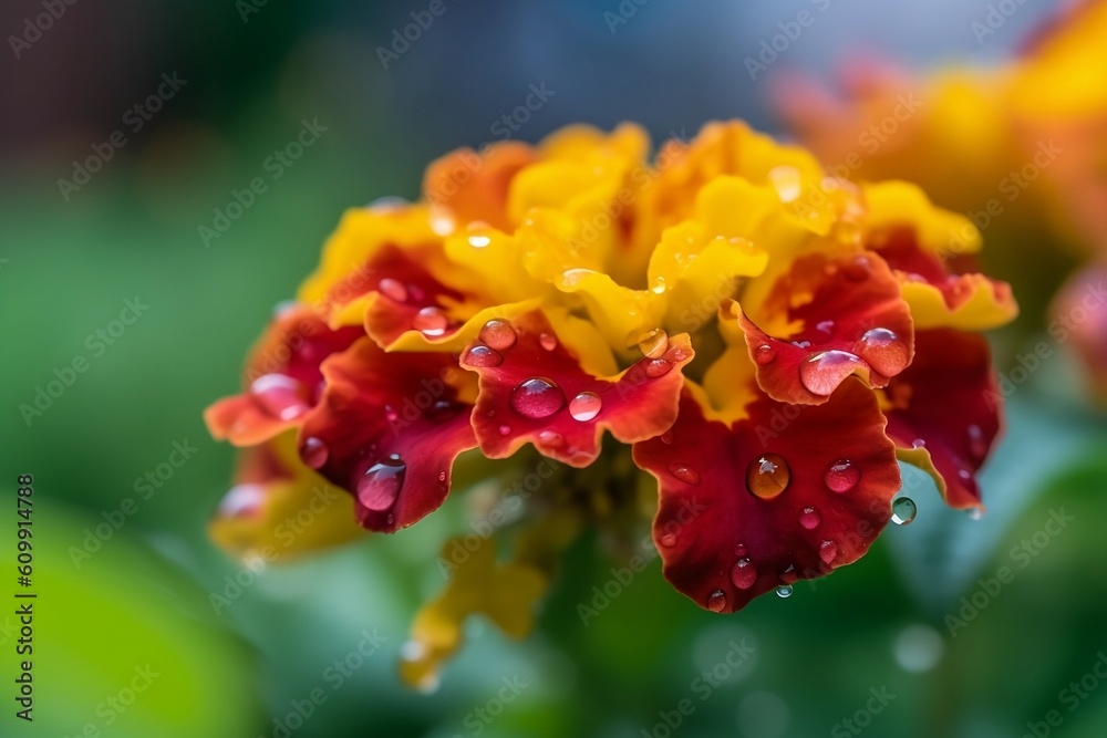 Red and Yellow Flower in Macro Lens Photography Red and Yellow Flower in Macro Lens Photography