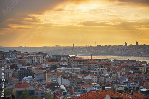 Scenic view of Uskudar district on the Asian side of Istanbul  Turkey