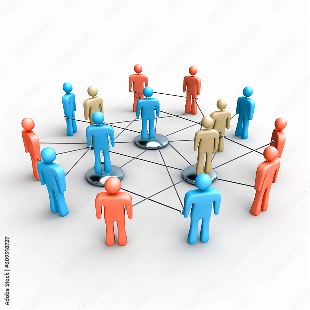 group team of people social network concept created with Generative Ai technology group team of people social network concept created with Generative Ai technology