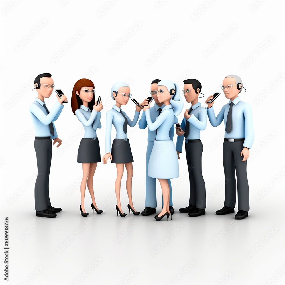 Fototapeta premium group team of people social network concept created with Generative Ai technology