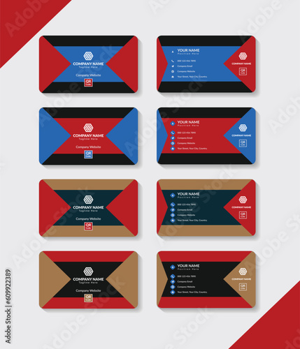 Corporate Modern Business Card Brand Identity Design Template 