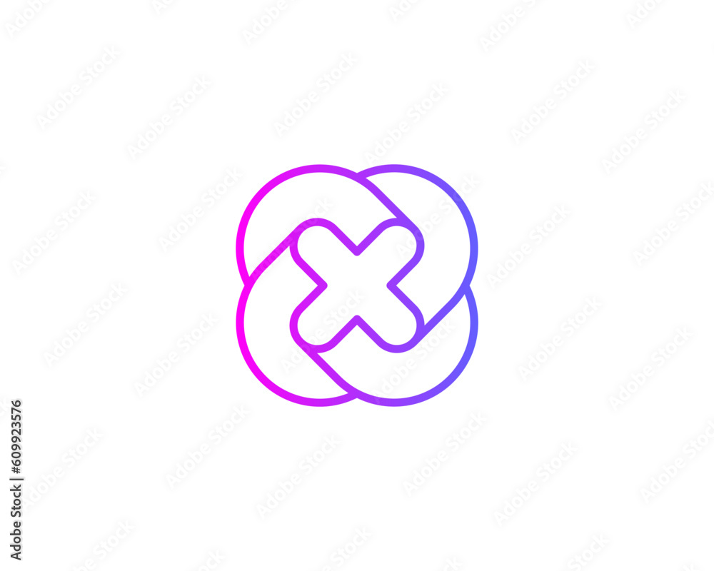 Letter X logo icon design template elements