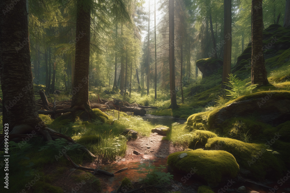 Forest realistic ia generative