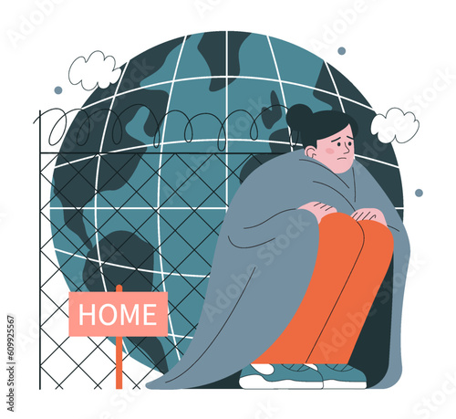 20 June, world refugee day. Refugee abandone home because of war