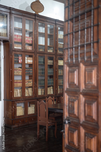 Detail of the old library of the Museo de Colon in Las Palmas de Gran Canaria